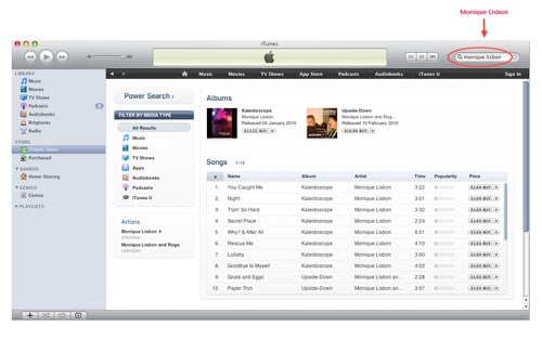 iTunes store